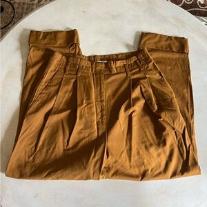 Elizabeth and James Mustard Trousers, Pleats, Size 12